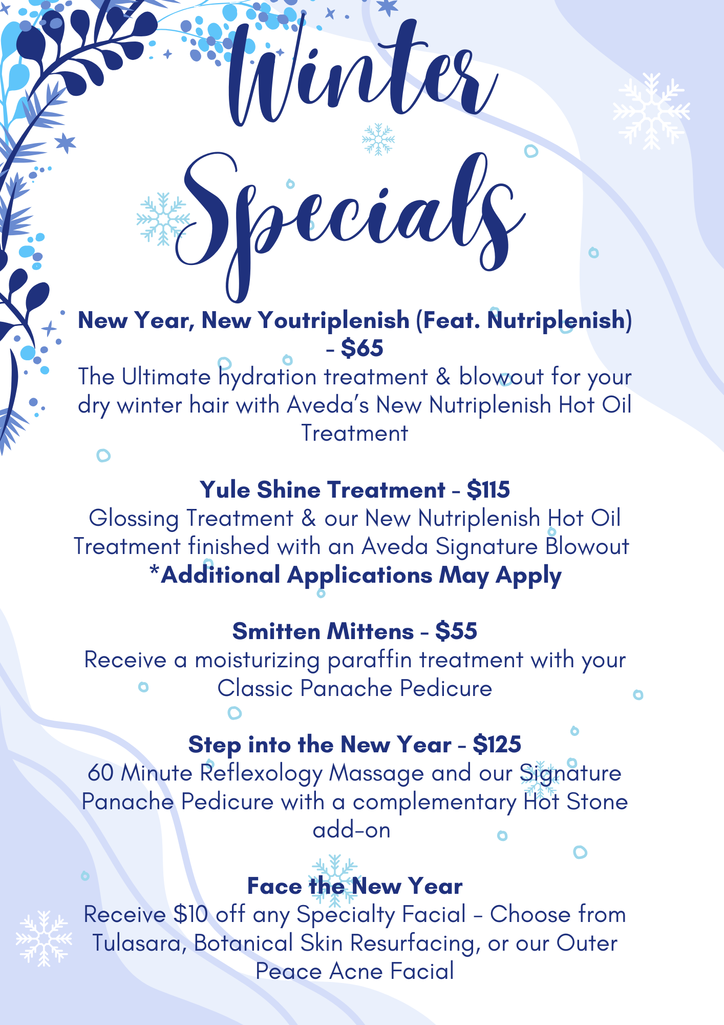 2025 Winter Specials